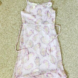 Biscotti collection Purple Girls Floral Summer Assumetry Flared Dress Size 12